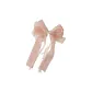 Gauze Bowknot Spring Hair Clip-Pink