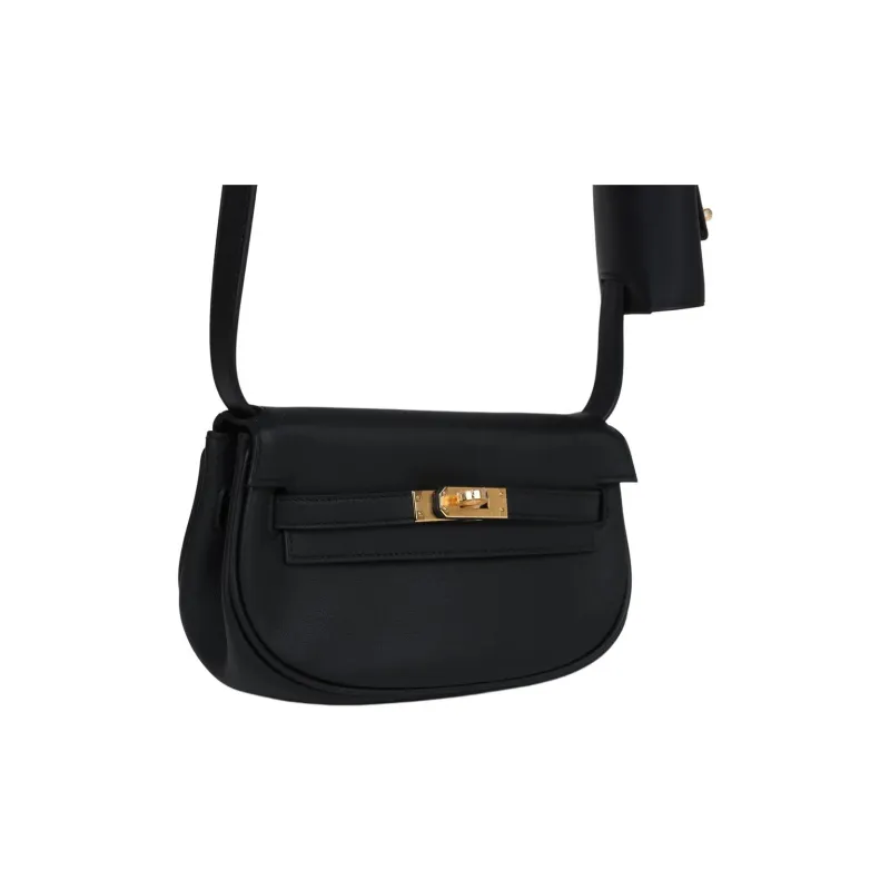 HERMES Kelly Swift Calfskin Kelly Bag Crossbody Bag Shoulder Bag Women's 89 Noir Black-1