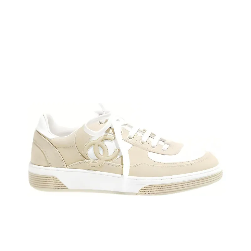 CHANEL 24S Low Top Skateboard Shoes Women's Beige-1