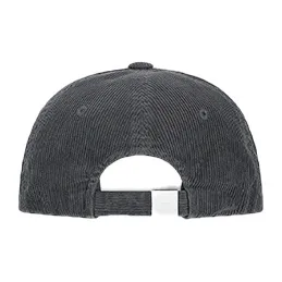WE11DONE Cotton Baseball Caps Unisex Charcoal Gray-1