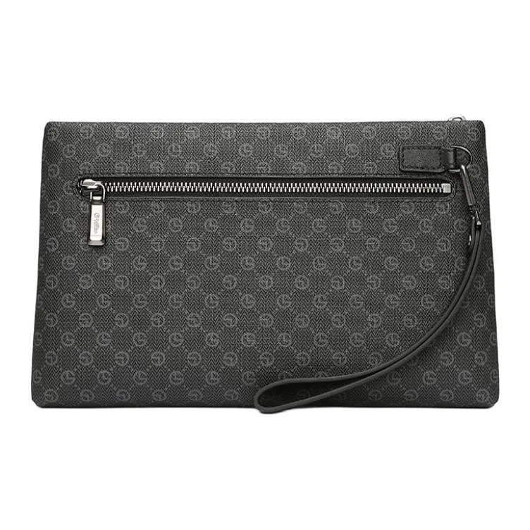 GOLDLION PVC Clutch Medium Size Men's Black-3