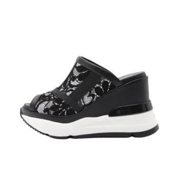 RUCOLINE Slide Slippers 10cm Women's Black