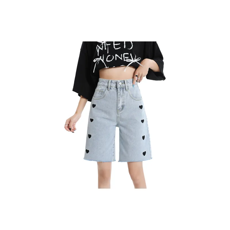 ZAZN Denim Shorts Women's Light Blue-1