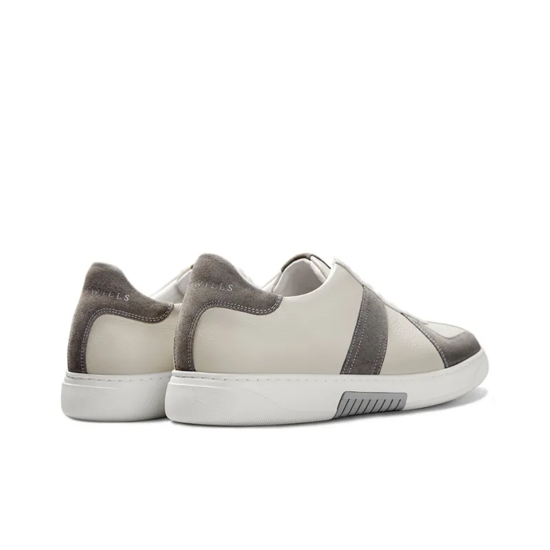 THOM WILLS Casual Vintage German Army Trainers Skateboard Shoes Men's Light Gray-3