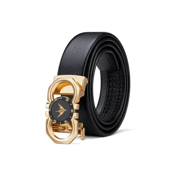 WilliamPOLO Cow Leather Leather Belts Men's 3.5cm Width