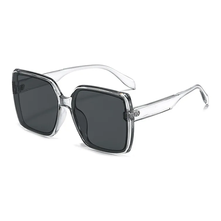 NOME PC Square Sunglasses Unisex Black, Ecru, Translucent Gray-2