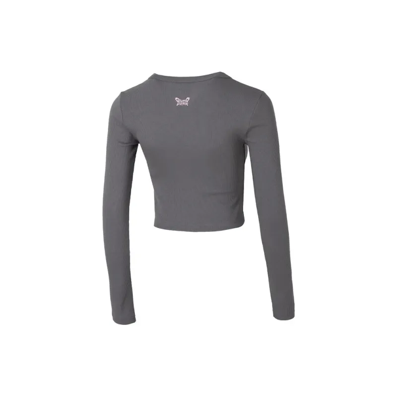 PUMA Crop Tops Women's Gray-1