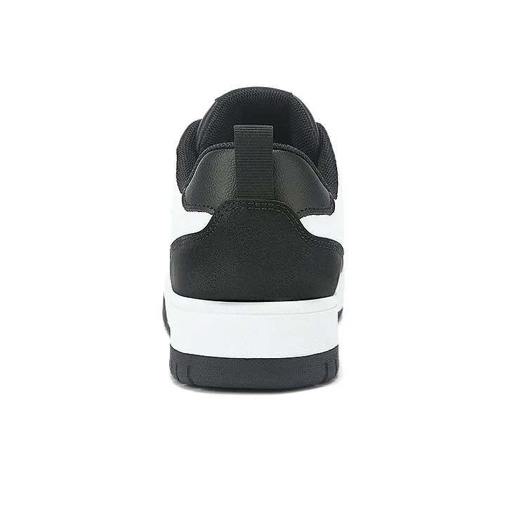 Warrior Comfortable Versatile Trendy Casual Anti Slip And Wear Resistant Low Top Skateboard Shoes Men's White Black-2