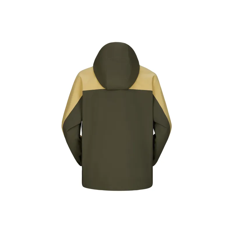 QIE Outdoor Multicolor Waterproof Windproof Abrasion Resistant Adjustable Hooded Single Layer Windbreaker Jacket Unisex-1