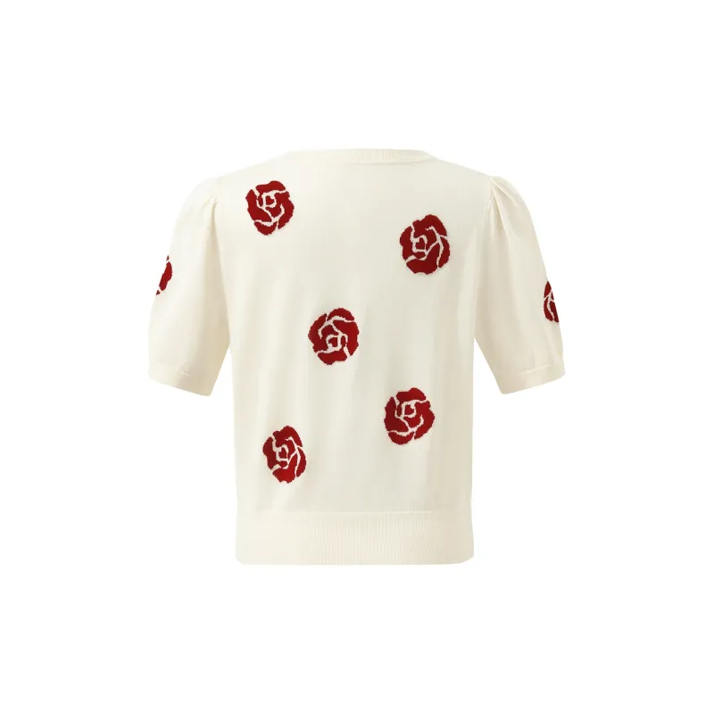 GOELIA Knitwear Women's Red Jacquard-1