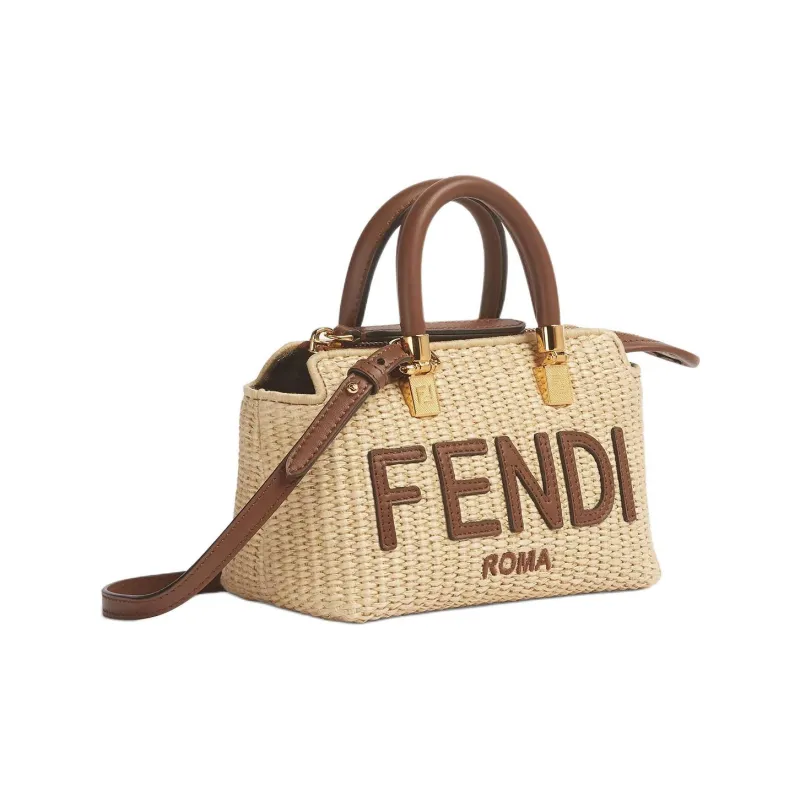 FENDI By The Way Series Polyamide With Polyester One Shoulder Handbag, Crossbody Bag Mini Women's Beige-1
