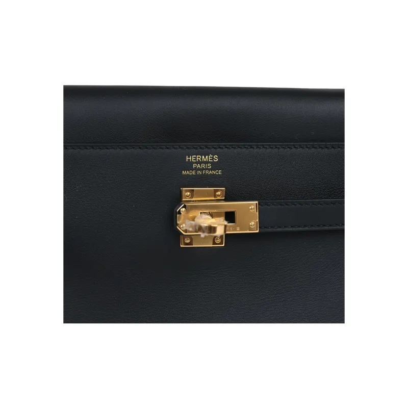 HERMES Kelly Swift Calfskin Kelly Bag Crossbody Bag Shoulder Bag Women's 89 Noir Black-7