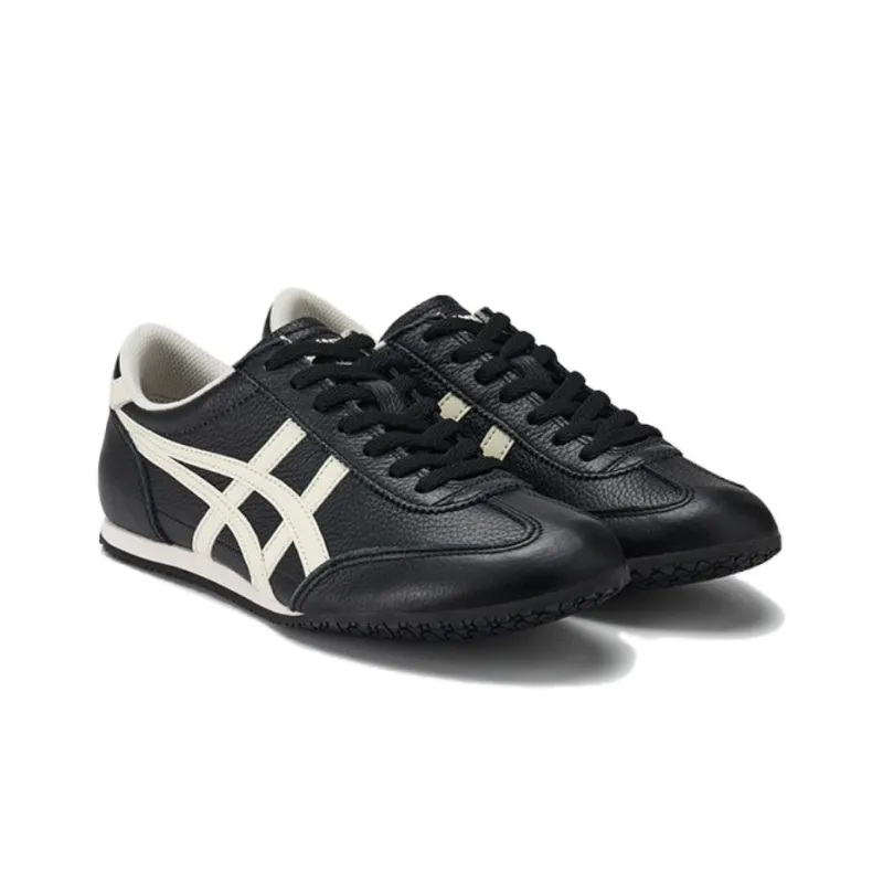 Onitsuka Tiger Machu Racer Anti Slip Wear Resistant Low Top Casual Shoes Unisex Black White-3