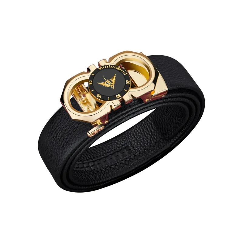 WilliamPOLO Cow Leather Leather Belts Men's 3.5cm Width-1