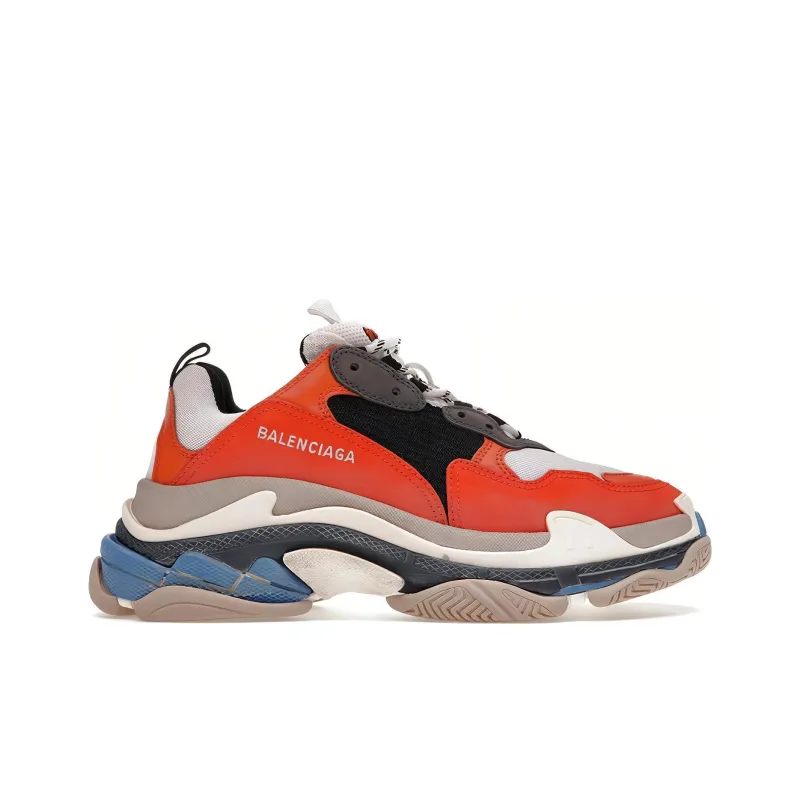 Balenciaga Triple S Orange Grey Black Women's-1