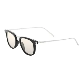SAINT LAURENT Acetate Oval Sunglasses Unisex Black
