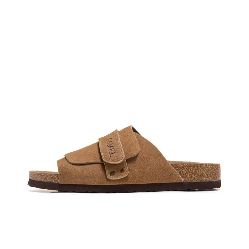 CAMEL Slip Resistant Abrasion Resistant Slide Slippers Men's Beige-0