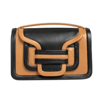 PIERRE HARDY Leather Portable Clutch Women's Brown & Black