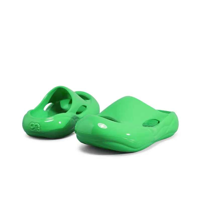 CN Slip Resistant Odor Resistant Abrasion Resistant Slide Slippers Unisex Dark Blue Green-2