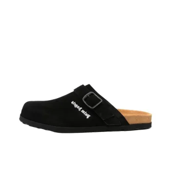 PALM ANGELS Logo print Suede Slippers