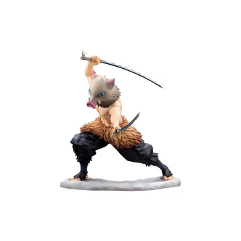 CRAFTSMANSHIP KOTOBUKIYA Artfx J Demon Slayer Inosuke Hashibira With Bonus Face Part Figure Tan
