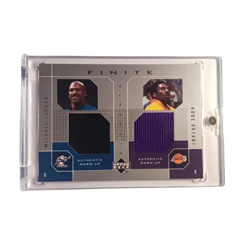UPPER DECK 2002UD Finite Elements Jordan/Kobe Dual Competition Worn Jersey Player Card Access Pass Sports Cards 1 Pc