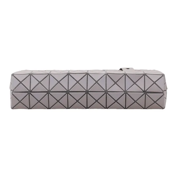 ISSEY MIYAKE Prism Polyester Tote Bag, Shopping Bag, Handbag Women's Gray & Beige-6