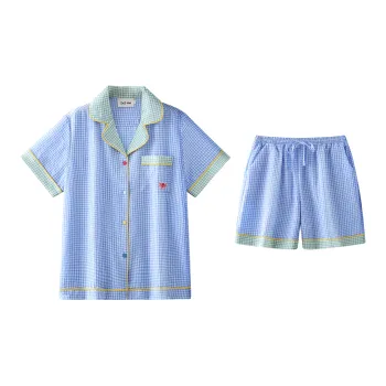 Wabi Town Pajama Set Spring Summer Women's Blue