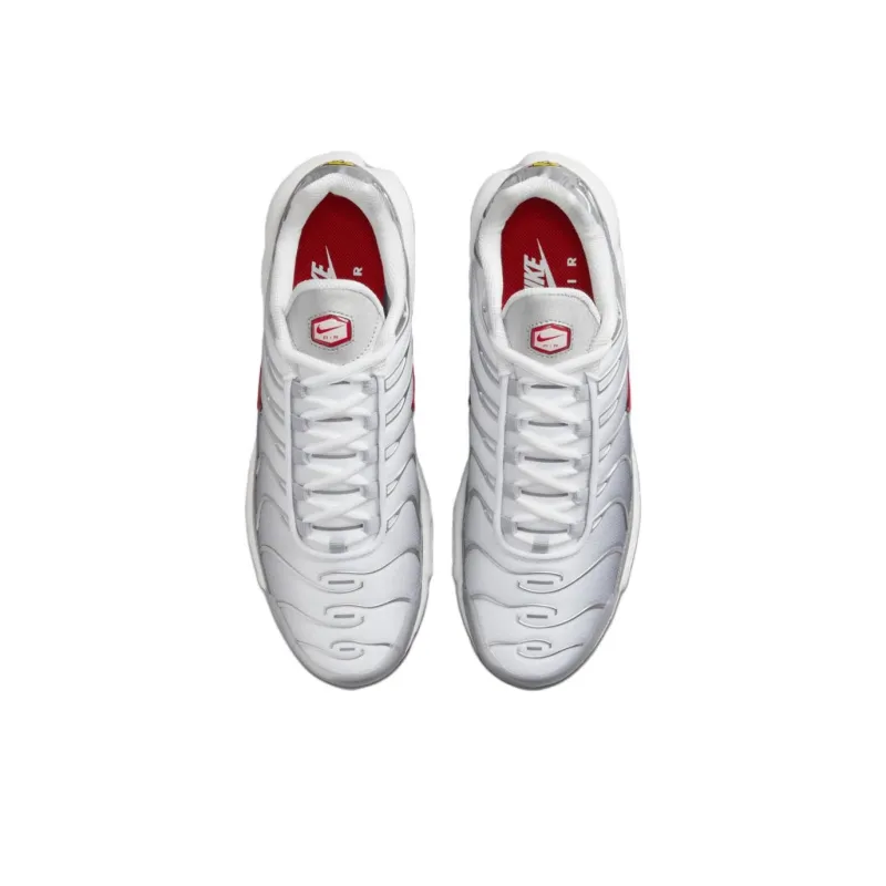 Nike Air Max Plus Anti Slip Wear Resistant Low Top Casual Running Shoes Unisex Gray Red-2