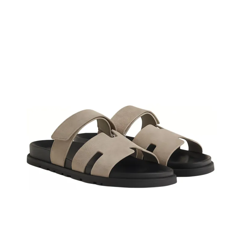 HERMES Chypre Slip Resistant Slide Slippers Men's Gray-3