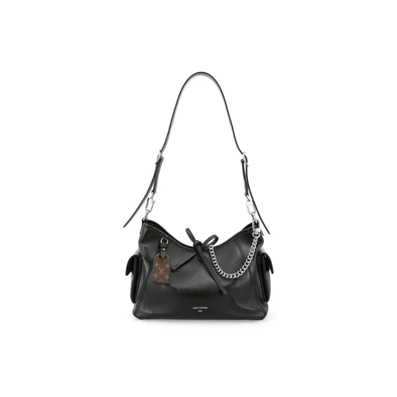 LOUIS VUITTON Carryall Cargo PM Lambskin Small Shoulder Bag Black-1