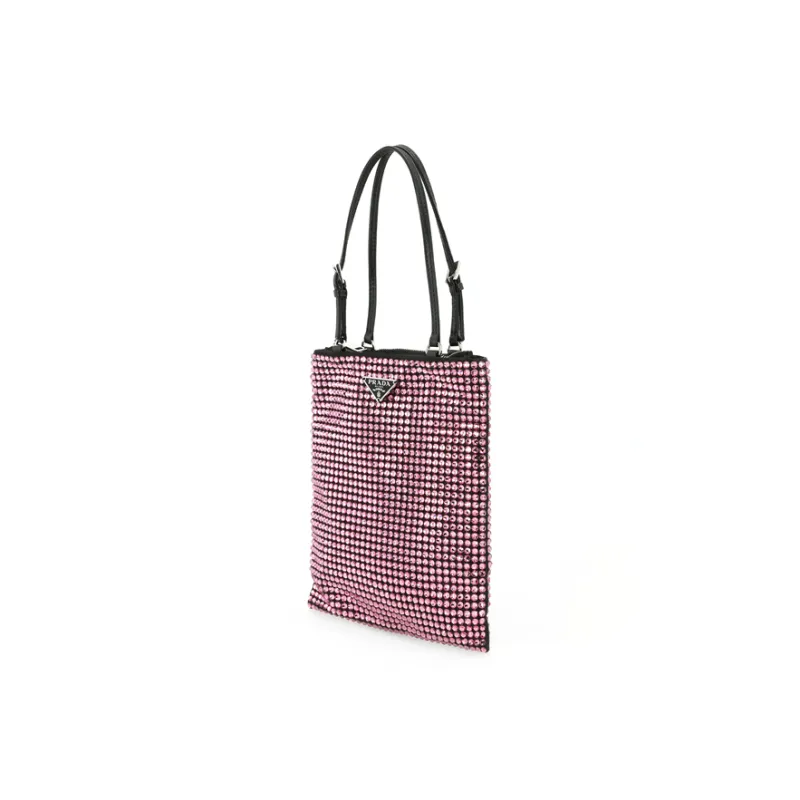 PRADA Nylon Handbag Regular Women's Pink-3