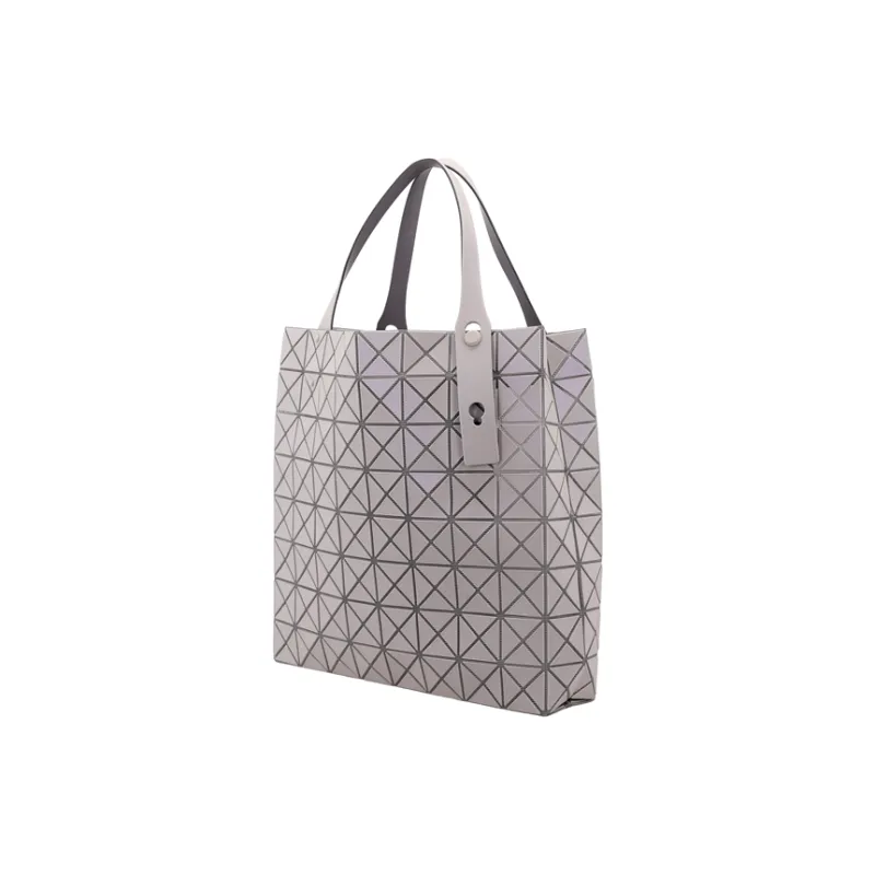 ISSEY MIYAKE Prism Polyester Tote Bag, Shopping Bag, Handbag Women's Gray & Beige-3