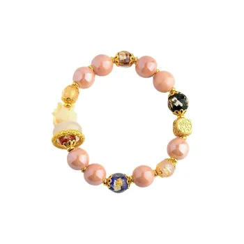 Red All Year Round Colored Glaze Bracelets Unisex