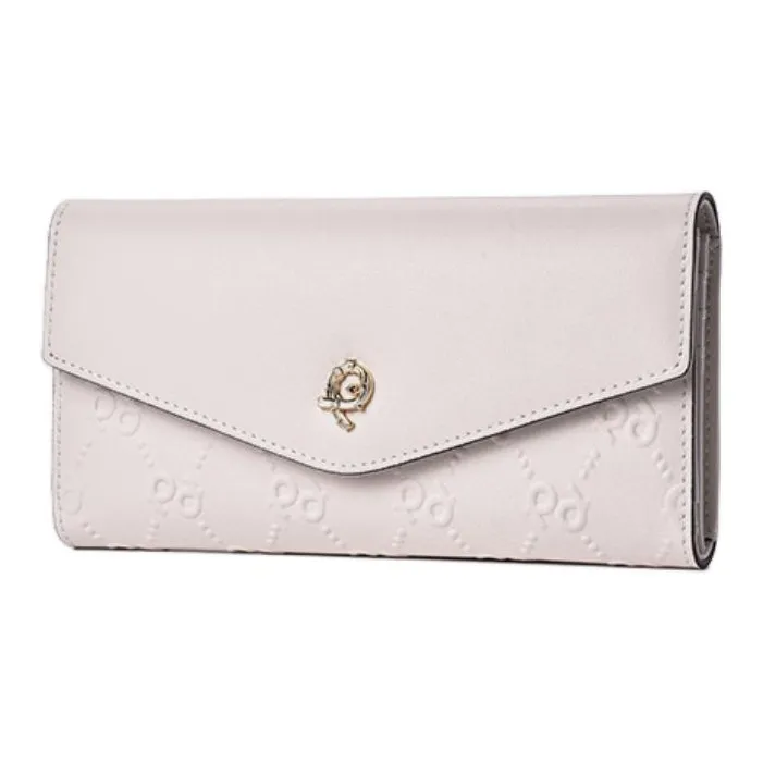 PIERRE CARDIN Cow Leather Wallet Women's Beige-1
