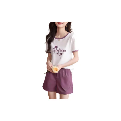 Mo Han Yi Mei Casual Suits Women's Purple