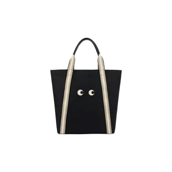 Anya Hindmarch Recycled ECONYL® Nylon With Calfskin Tote Bag Shopping Bag Handbag Women's Black