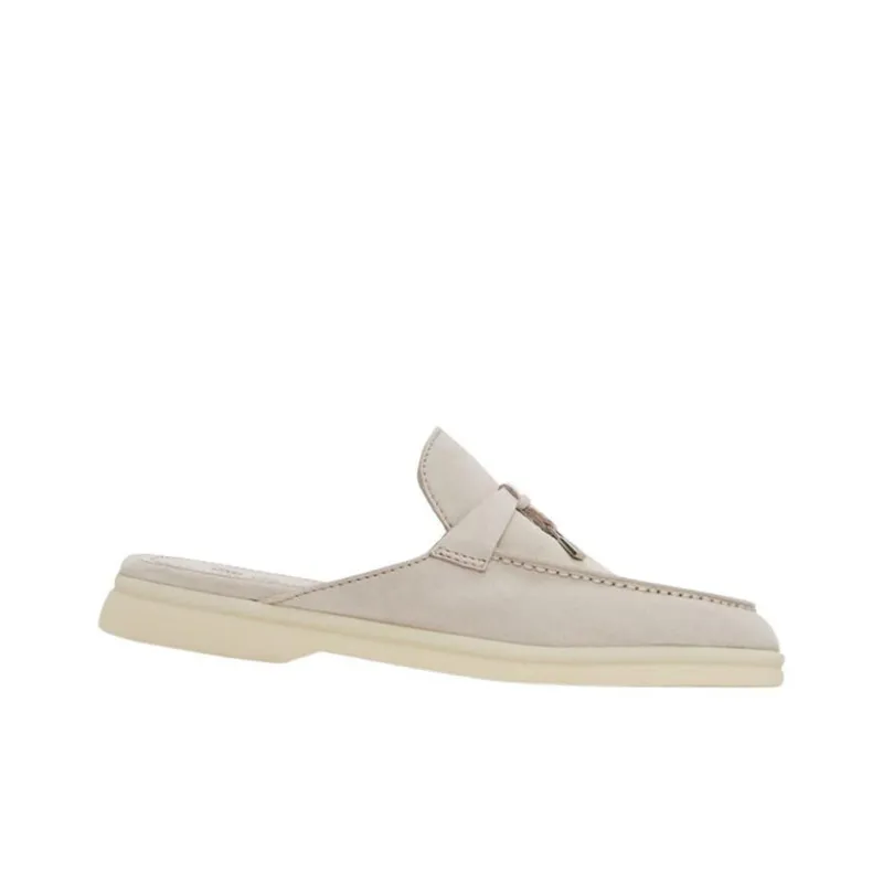 Loro Piana Closed Toe Slippers Women's Beige-2