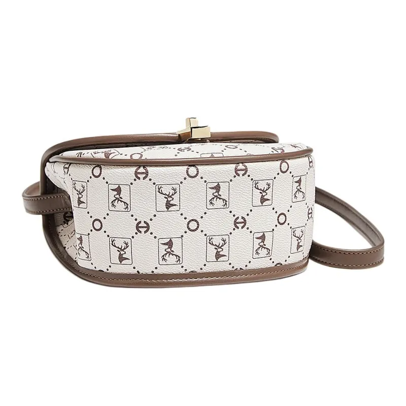 Marino Orlandi Synthetic Leather Shoulder Bag Crossbody Bag Women's Coffee/Apricot-3