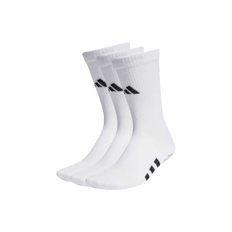 Adidas PERFORMANCE CUSHIONED CREW GRIP SOCKS 3-PAIRS PACK Mid-Calf Socks Unisex 3 Pack White-0