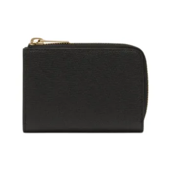 Valextra Millepunte Calfskin Wallet Women's Black