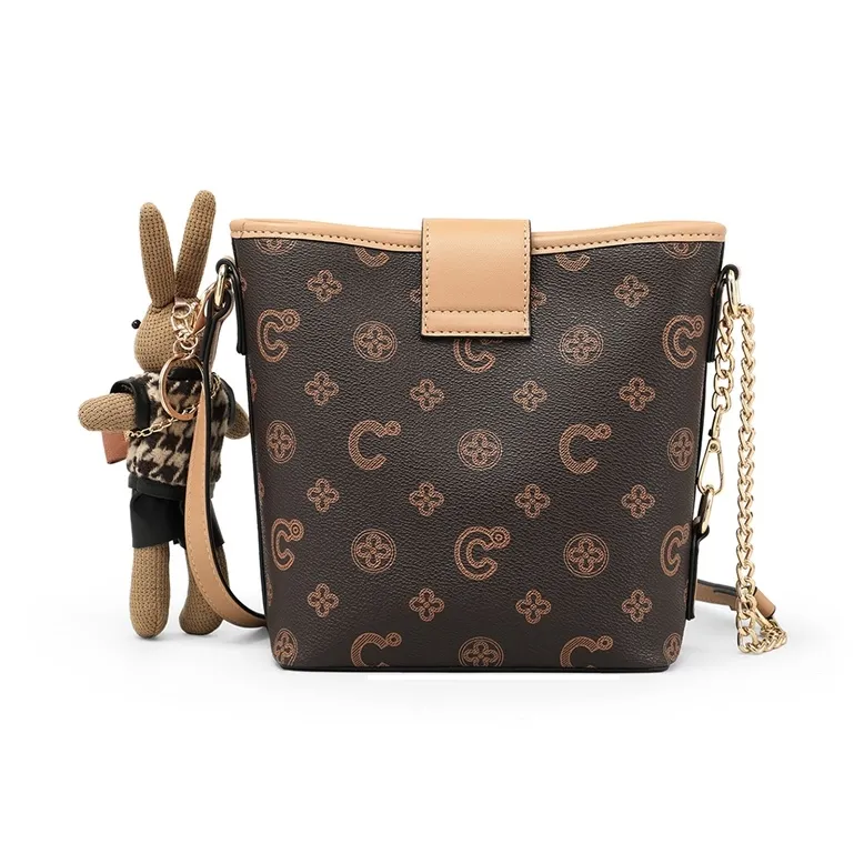 C°BANNER Synthetic Leather Crossbody Bag, Shoulder Bag, Bucket Bag Small Size Women's Coffee-4