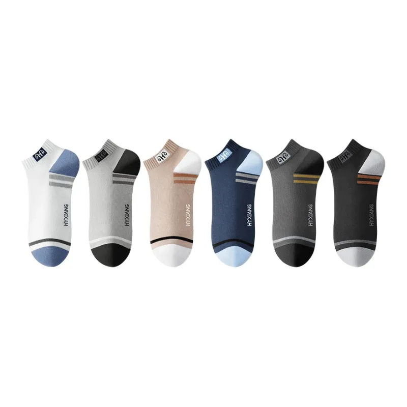 H YXIANG Ankle Socks Men's 6 Pack-0