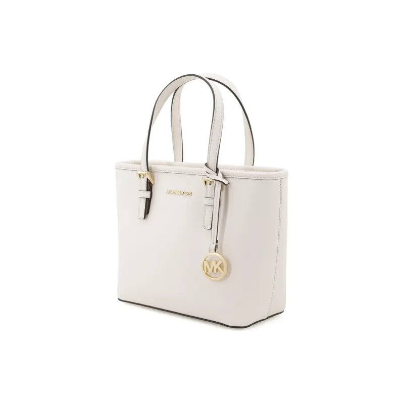 MICHAEL KORS Jet Set Leather Tote Bag Portable Crossbody Bag Shoulder Bag Women's Milk White-1
