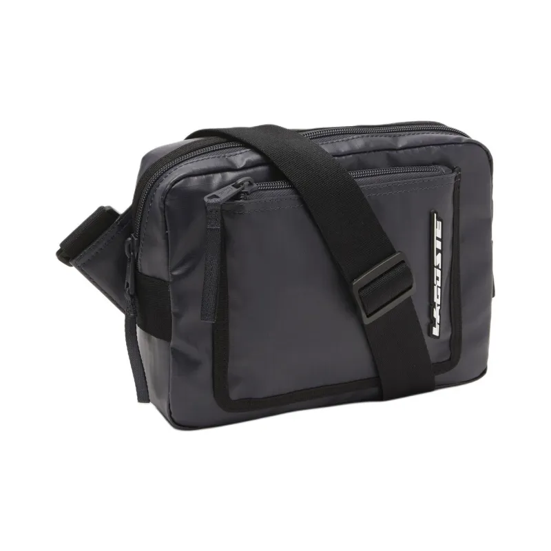 LACOSTE Coated Polyester Crossbody Bag Shoulder Bag Regular Men's Midnight Blue Black-1