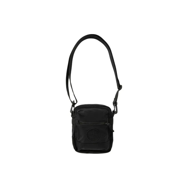 STONE ISLAND Polyamide Messenger Bag, Crossbody Bag, Shoulder Bag Regular Men's Black-0