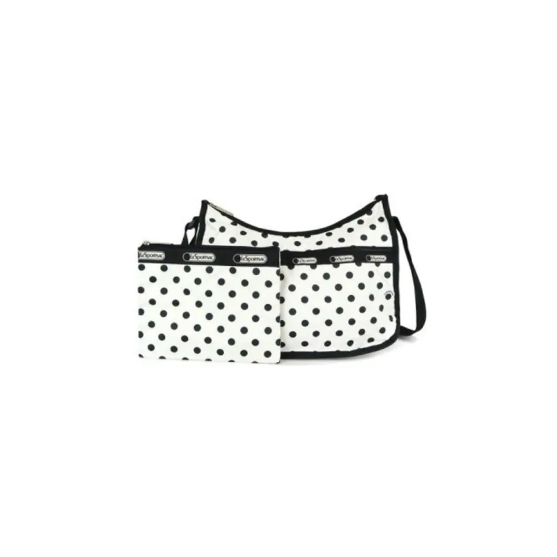 LeSportsac Polyester Crossbody Bag Shoulder Bag Women's White & Black-1