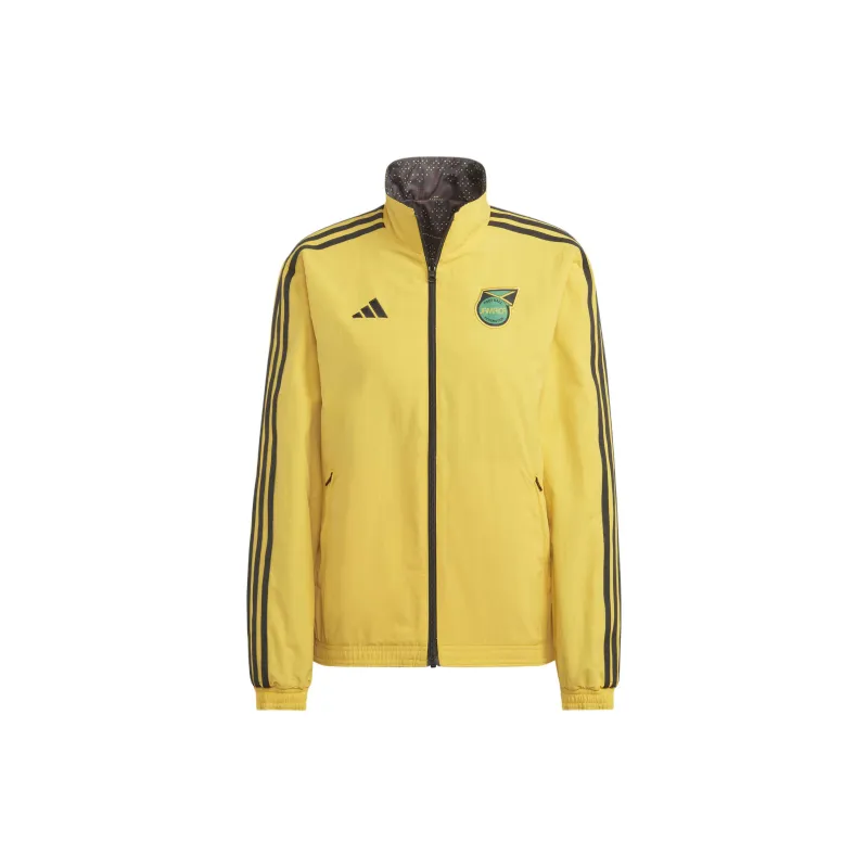 Adidas JAMAICA ANTHEM JACKET Jackets Coats Women's Deep Gold/Black-1