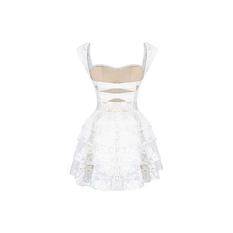 JOSR Sleeveless Dress Women's White-1