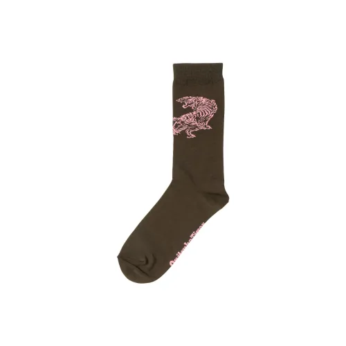 Onitsuka Tiger Mid-Calf Socks Unisex 1 Pack Brown